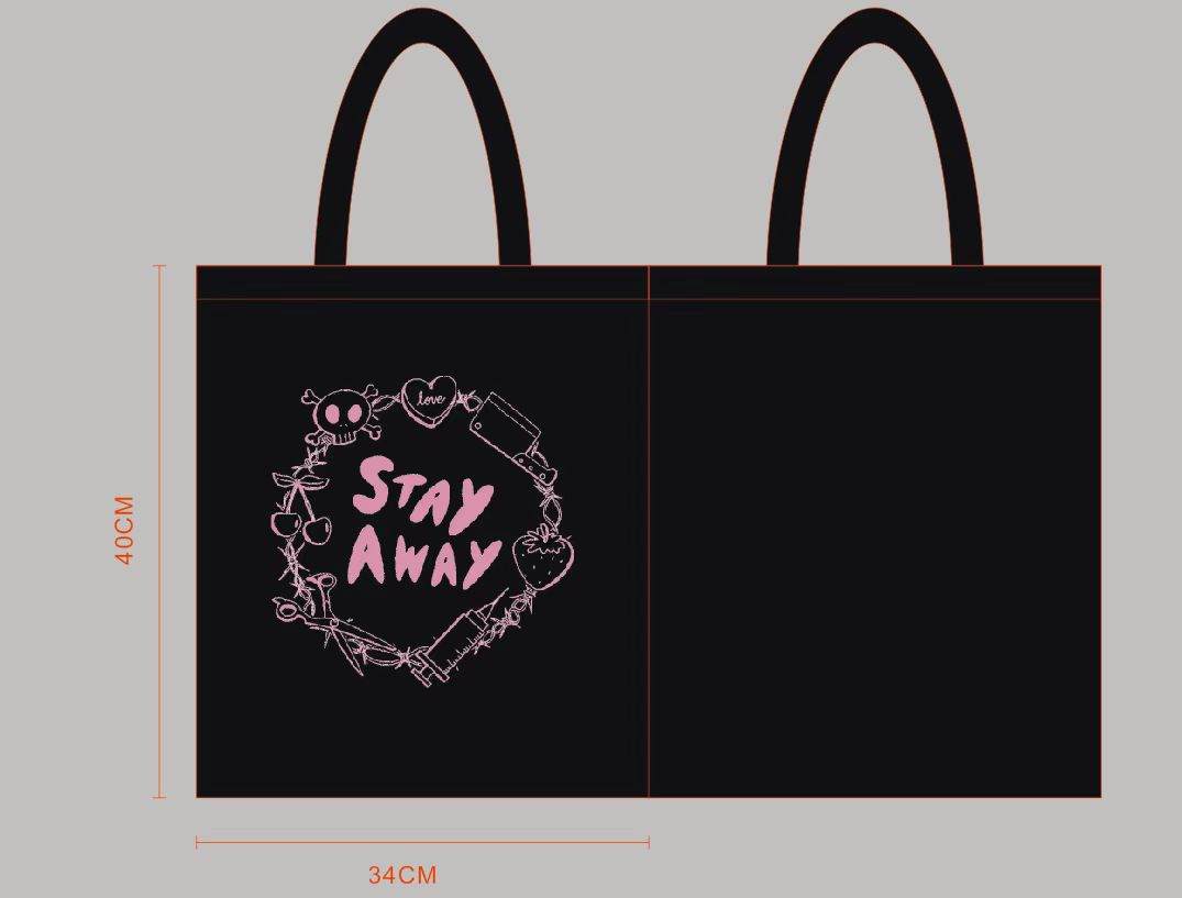 stay away tote bag