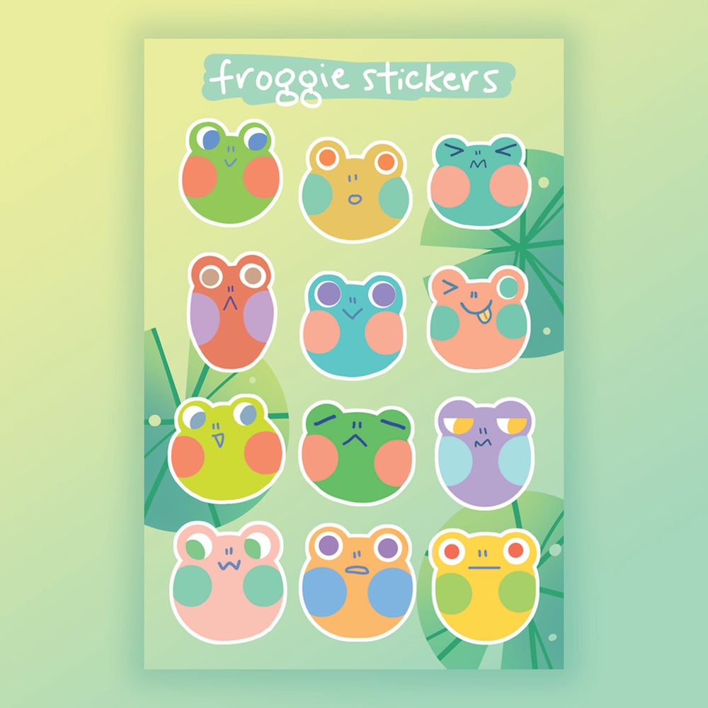 froggie sticker sheet