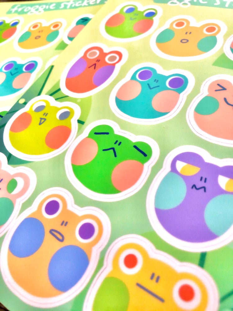 froggie sticker sheet
