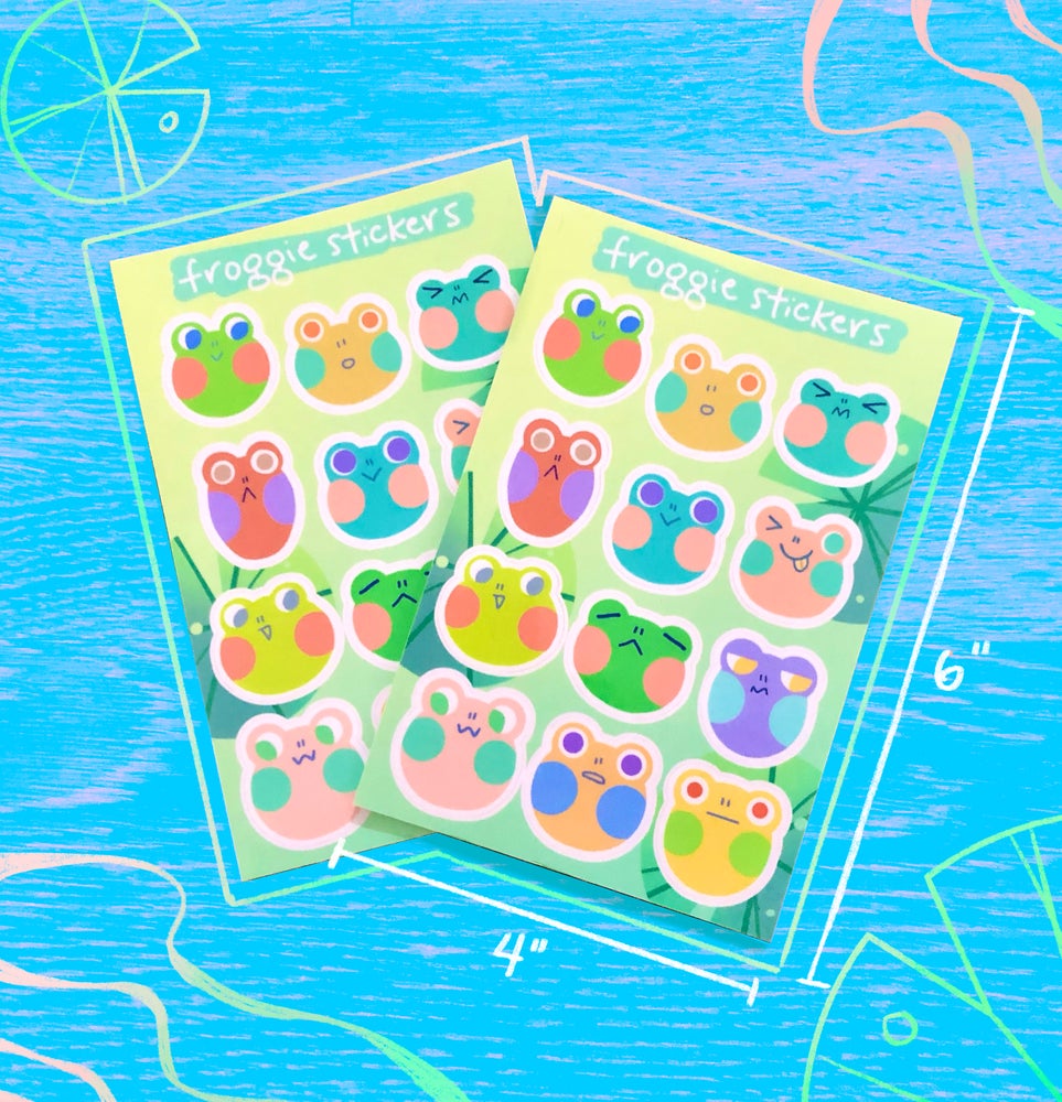 froggie sticker sheet