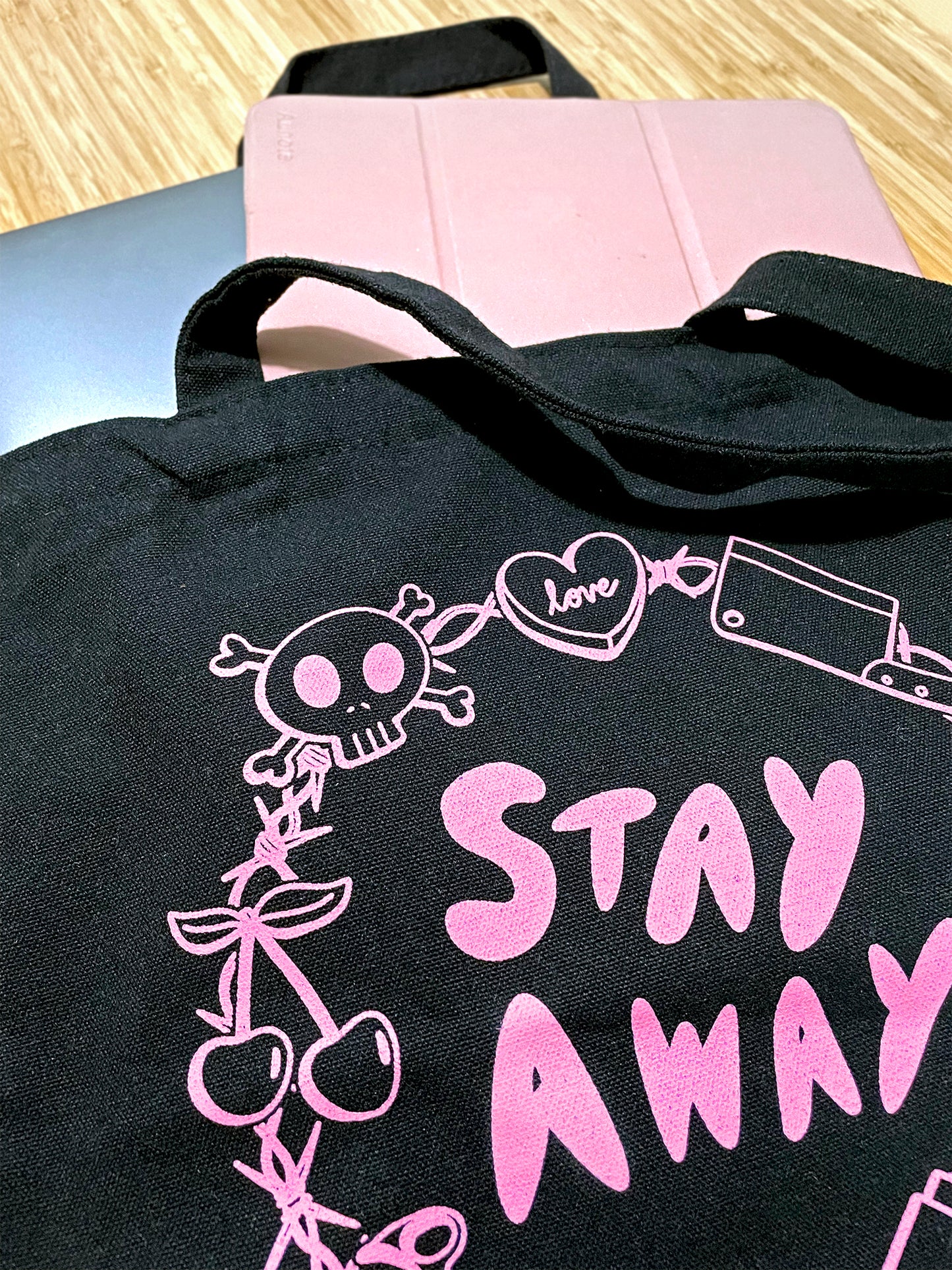 stay away tote bag