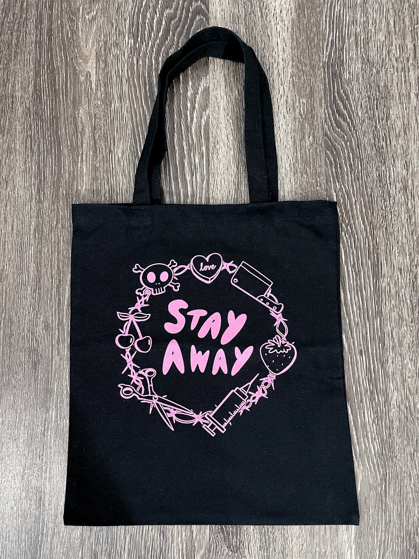 stay away tote bag