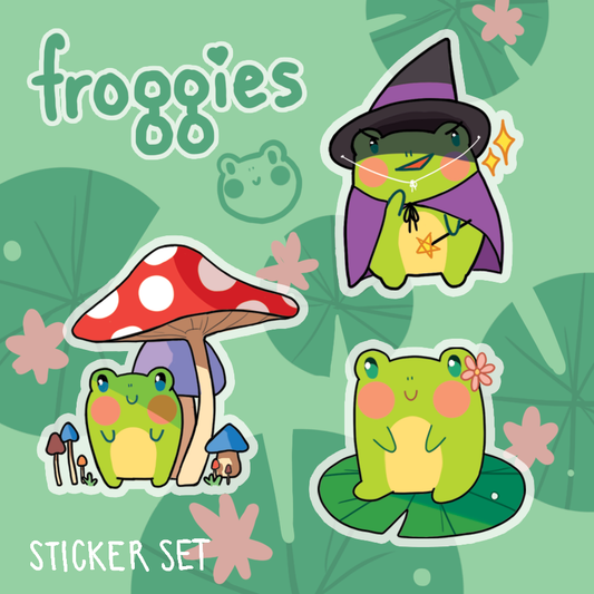 froggie sticker set